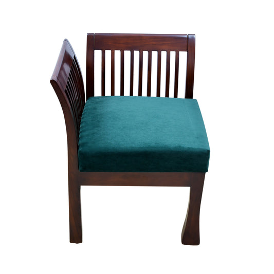 Lumber Casa Modern Teak Wood Corner Chair with Ladder Back