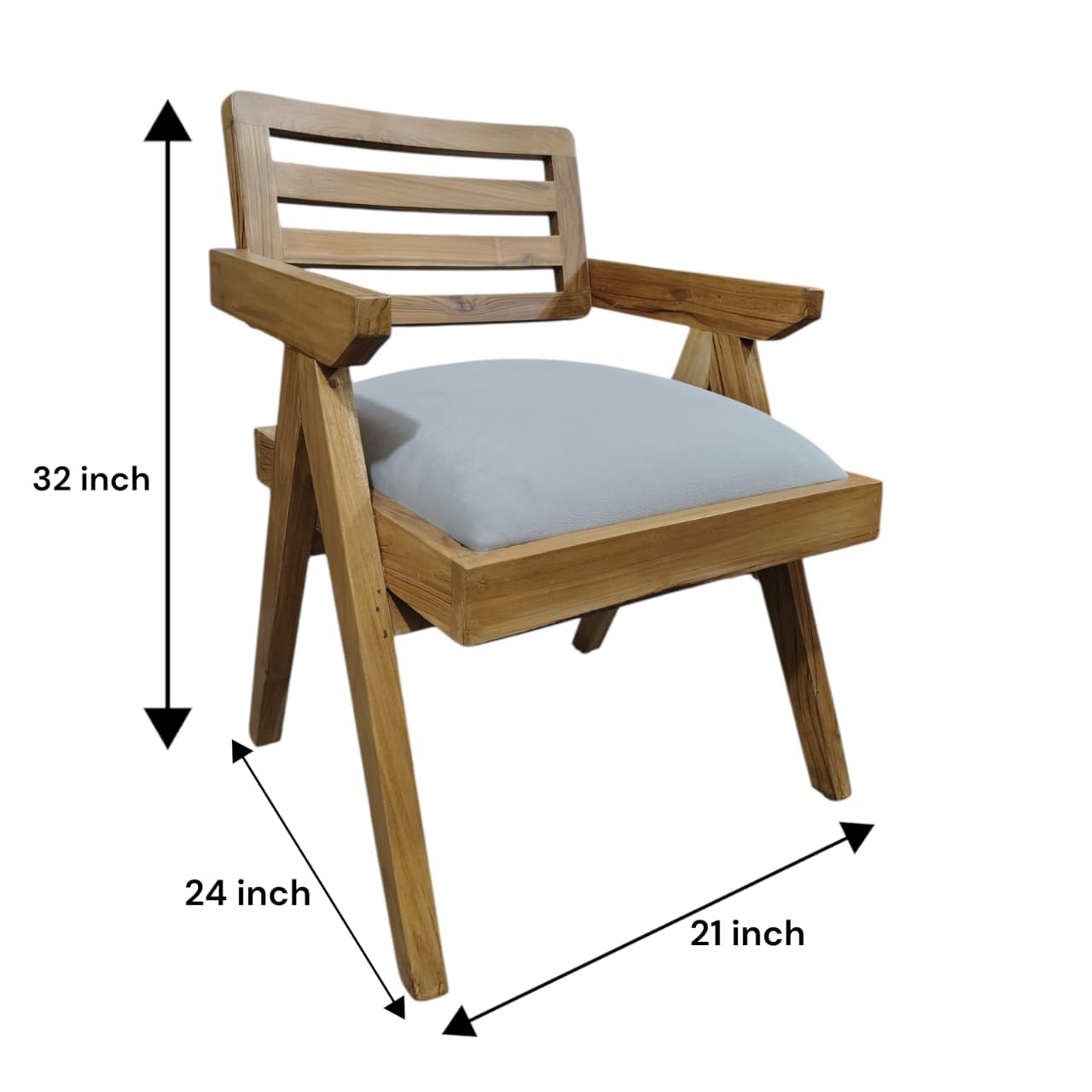 living room chair Solid Wood Dining Chair (Set of 1, Finish Color - matt)