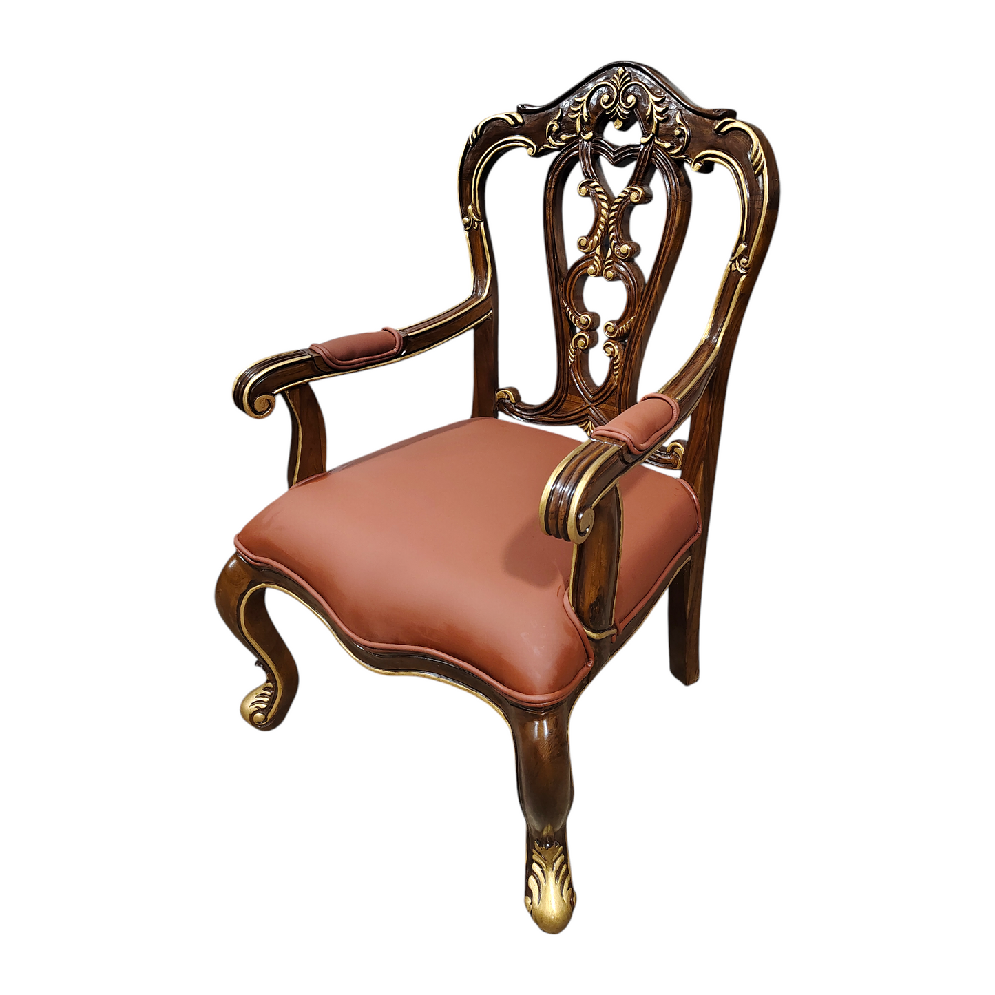 Solid Wood Living Room Carving Chair
