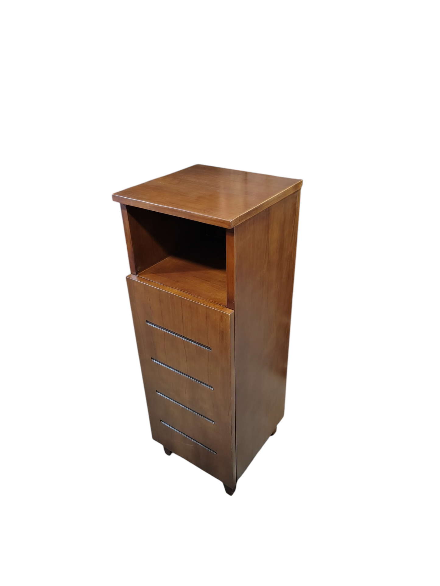 Premium teak wood cabinet by Lumber Casa, durable design with shelves and door for organized storage.