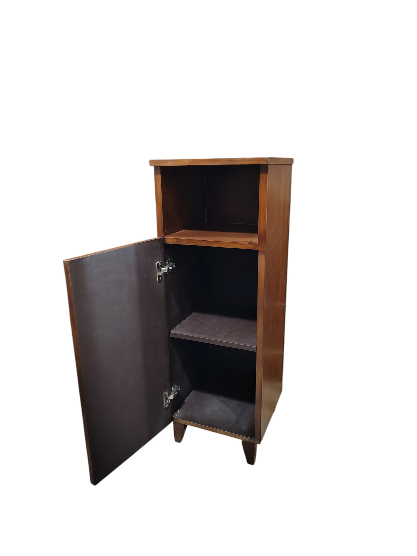 Premium teak wood cabinet by Lumber Casa, durable design with shelves and door for organized storage.