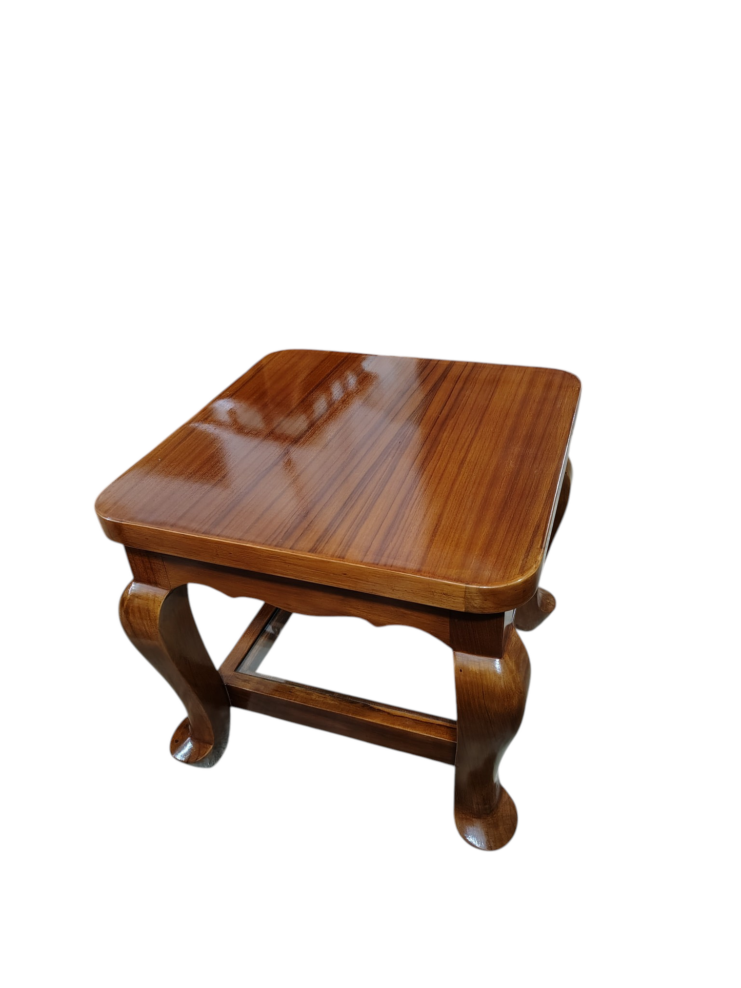 Lumber Casa Teak Wood Side Table, Brown, 18x18x18 Inch, Natural Finish, Contemporary Style, for Home and OfficeLumber Casa Teak Wood Side Table, Brown, 18x18x18 Inch, Natural Finish, Contemporary Style, for Home and Office