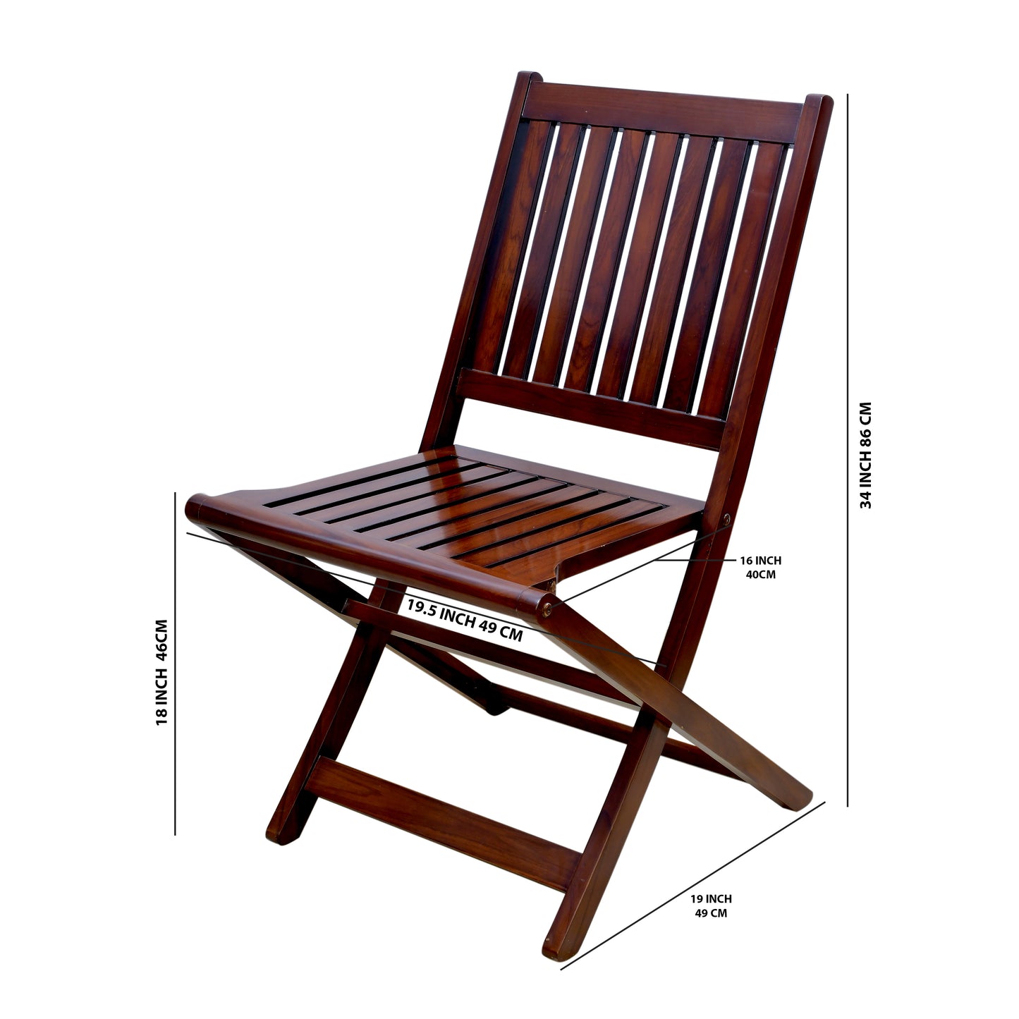 lumber casa Solid Wood Cafeteria Chair (LIGHT WALNUT SEMI MATT, Pre-assembled)