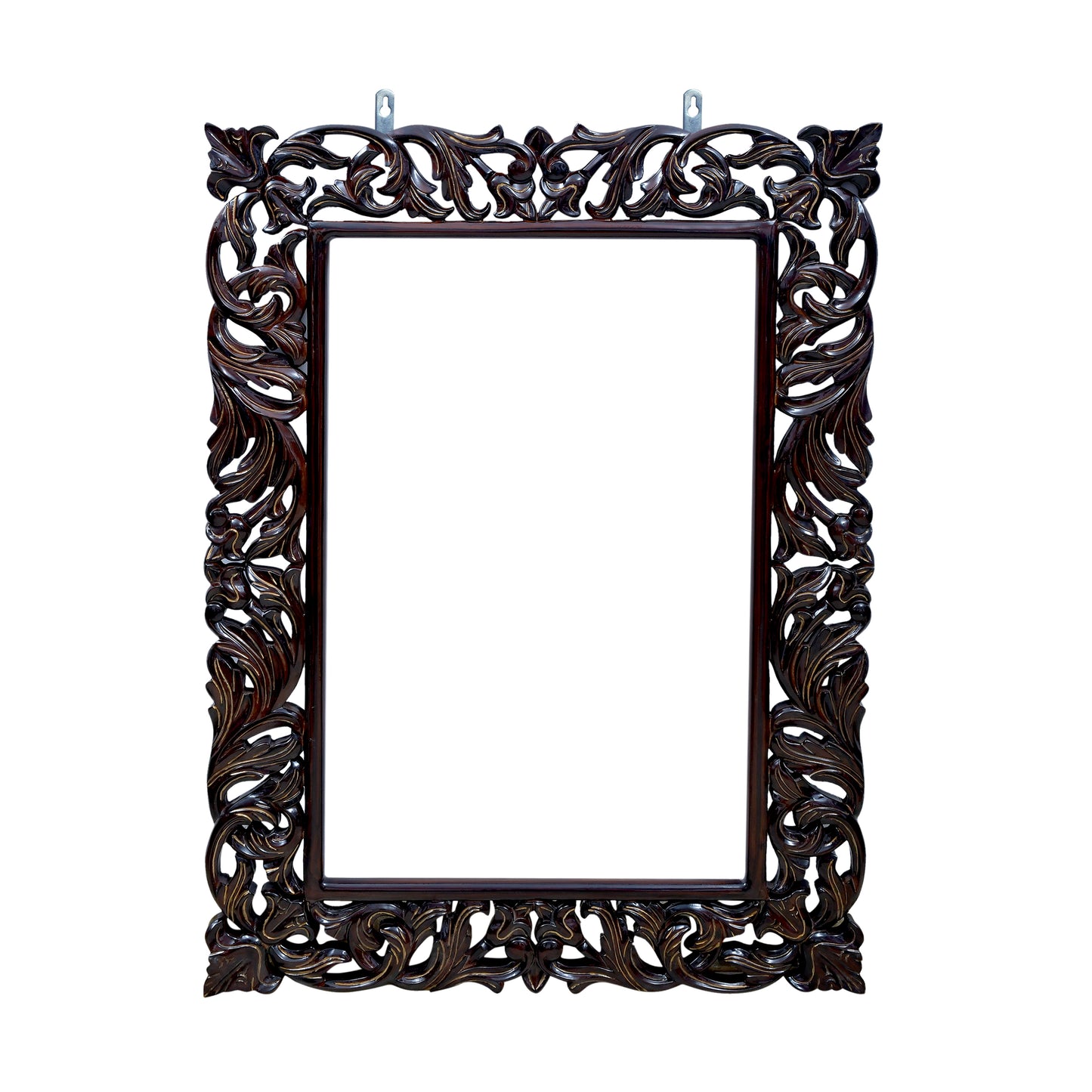 lumber casa CARVED WALNUT ANTIQUE Decorative Mirror (Rectangle)