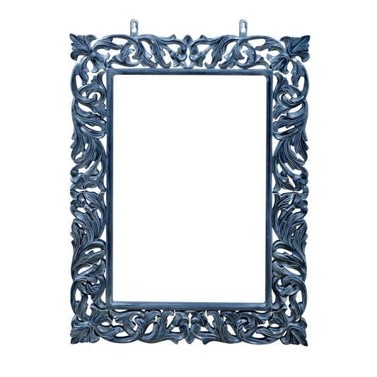 lumber casa CARVED SILVER ANTIQUE Decorative Mirror (Rectangle)