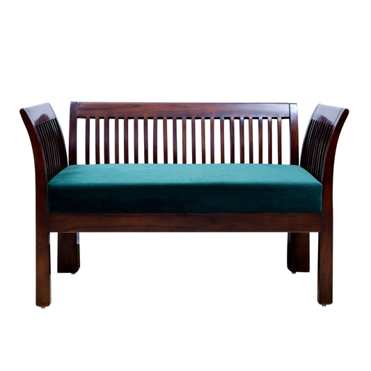 lumber casa Fabric 2 Seater Sofa (Finish Color - Light walnut semi matt, Pre-assembled)