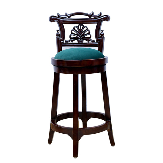 lumber casa Solid Wood Bar Chair (Finish Color - Walnut, Pre-assembled)