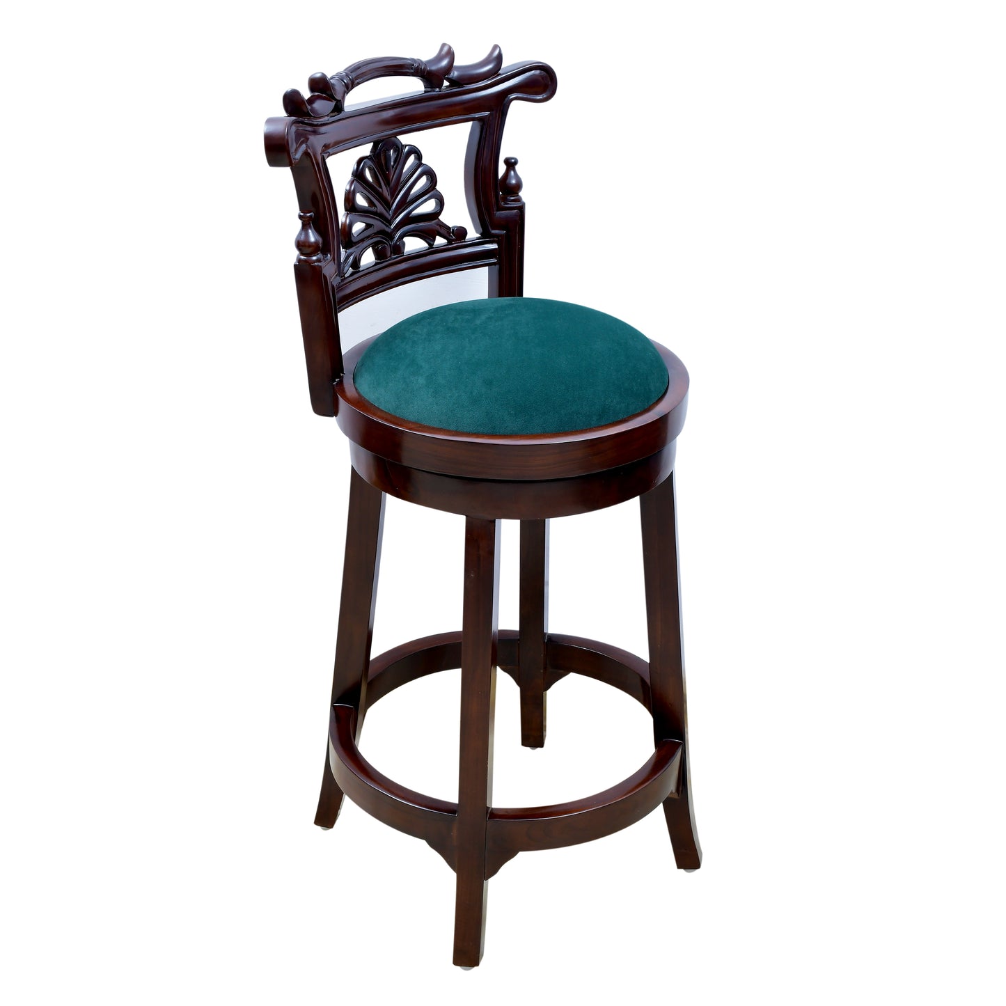 lumber casa Solid Wood Bar Chair (Finish Color - Walnut, Pre-assembled)