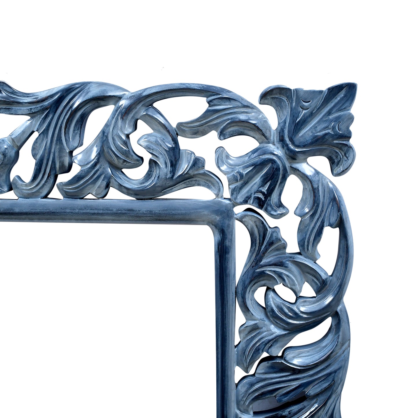 lumber casa CARVED SILVER ANTIQUE Decorative Mirror (Rectangle)