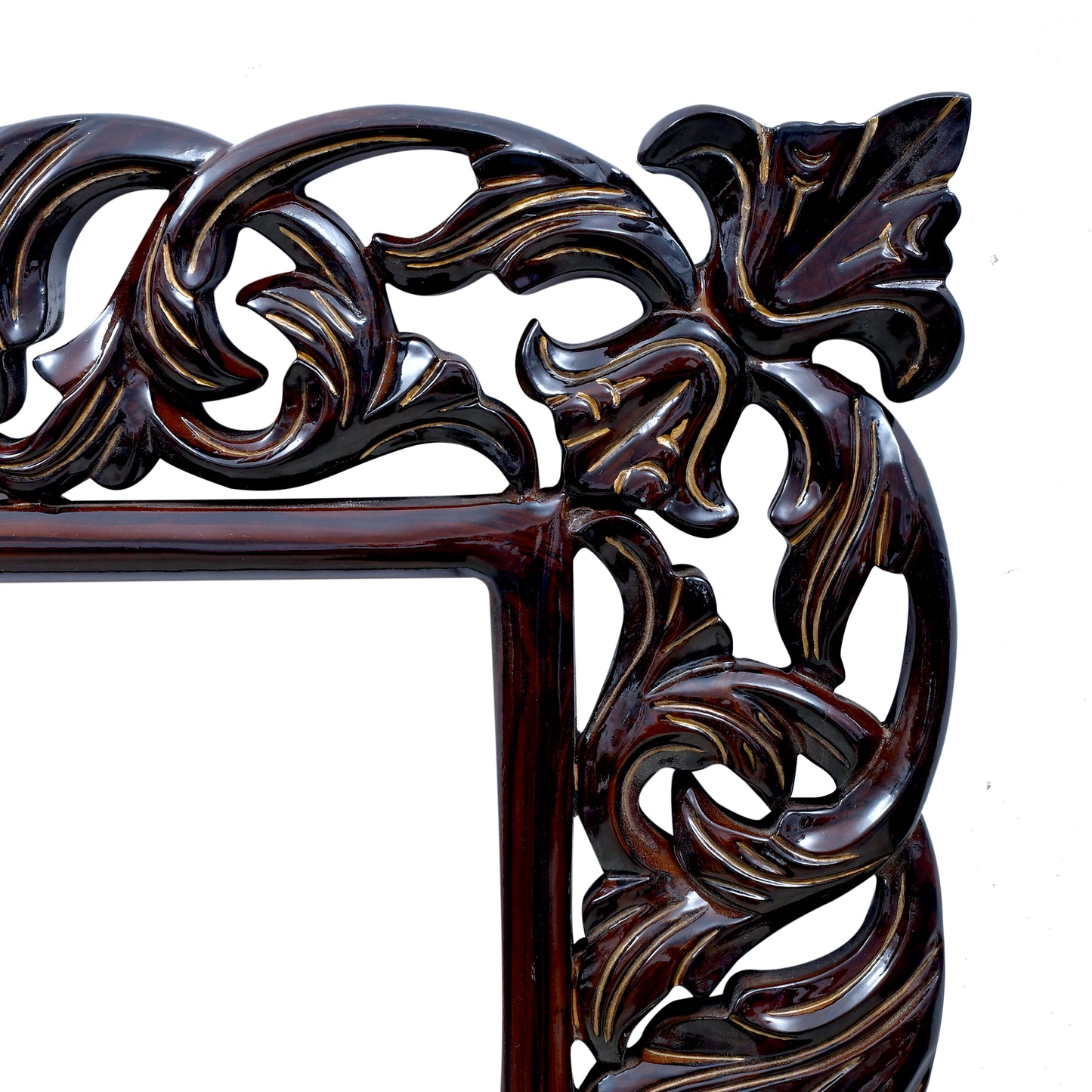 lumber casa CARVED WALNUT ANTIQUE Decorative Mirror (Rectangle)