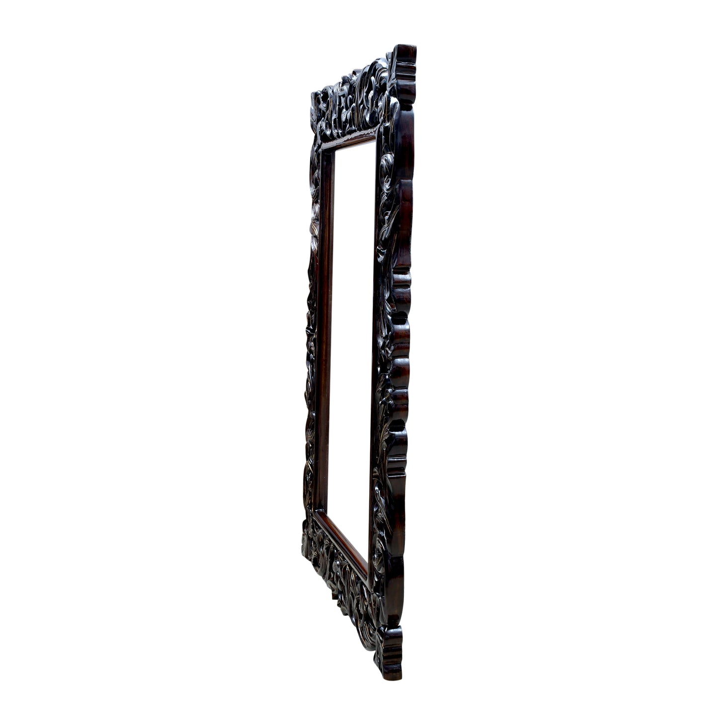 lumber casa CARVED WALNUT ANTIQUE Decorative Mirror (Rectangle)