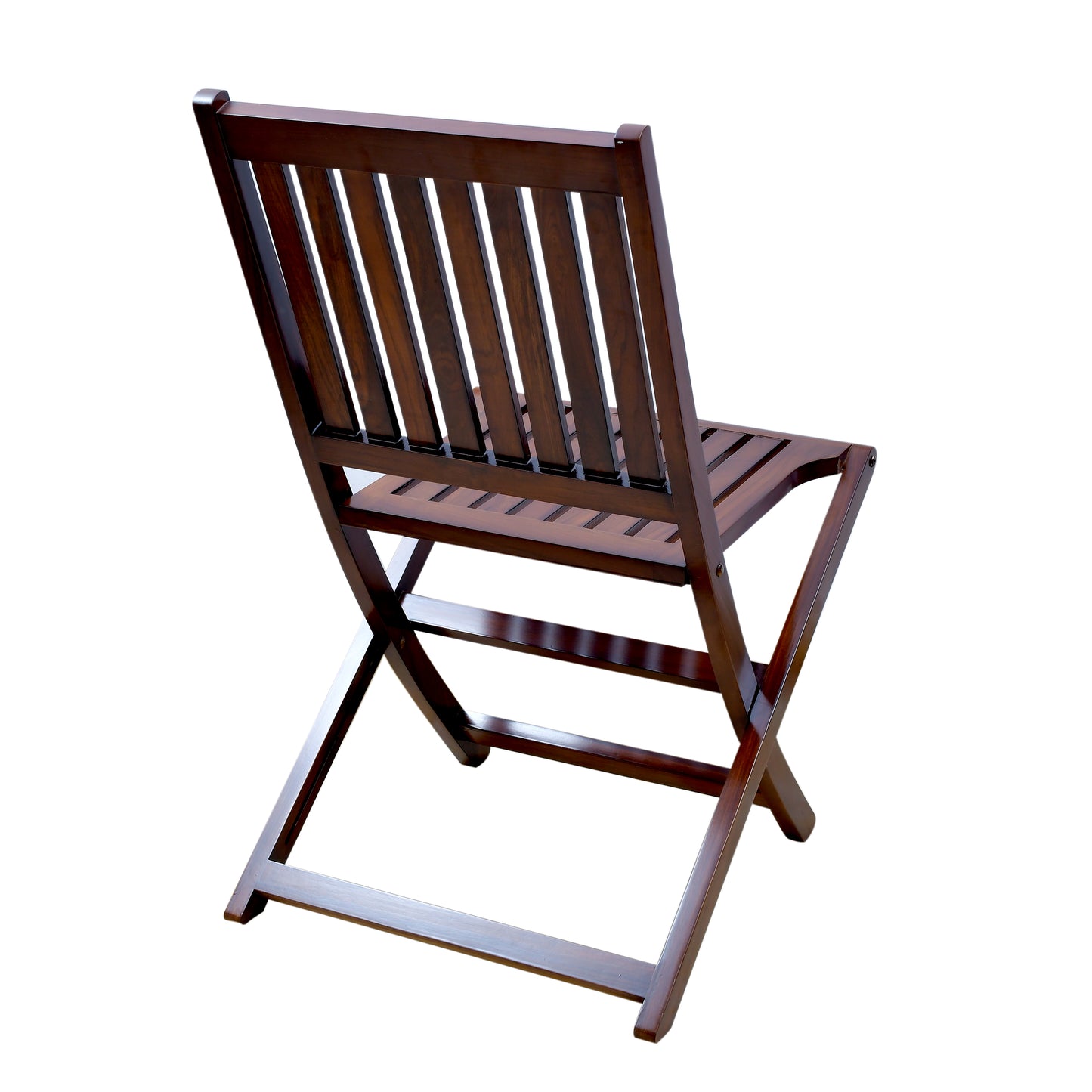 lumber casa Solid Wood Cafeteria Chair (LIGHT WALNUT SEMI MATT, Pre-assembled)