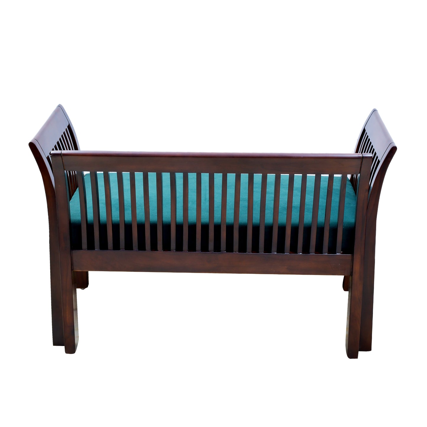 lumber casa Fabric 2 Seater Sofa (Finish Color - Light walnut semi matt, Pre-assembled)