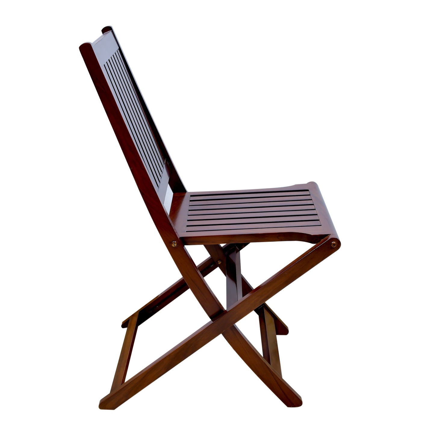 lumber casa Solid Wood Cafeteria Chair (LIGHT WALNUT SEMI MATT, Pre-assembled)