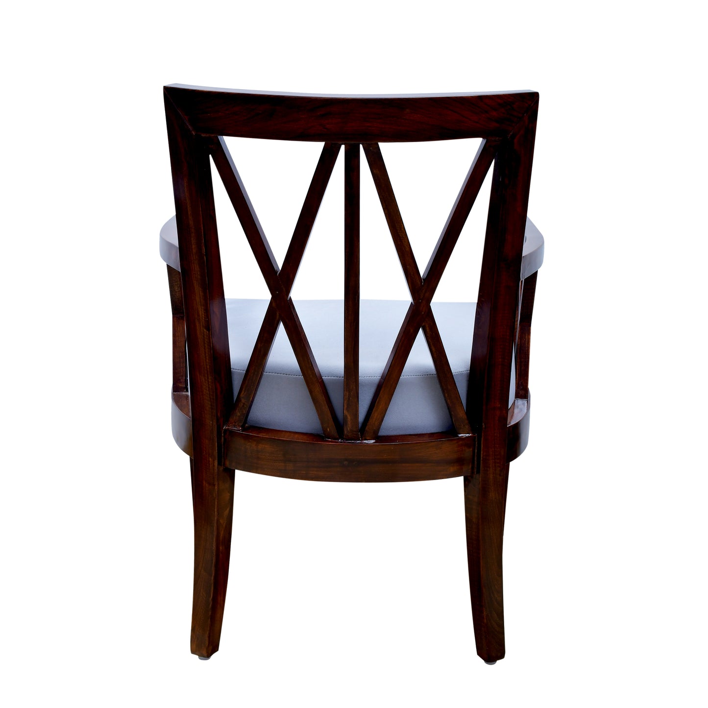 lUMBER CASA PREMINM QUALITY TEAK WOOD SOLID WOOD LIVING ROOM CHAIR (Finish Color - Walnut GLOSSY (Antique finish), Pre-assembled)