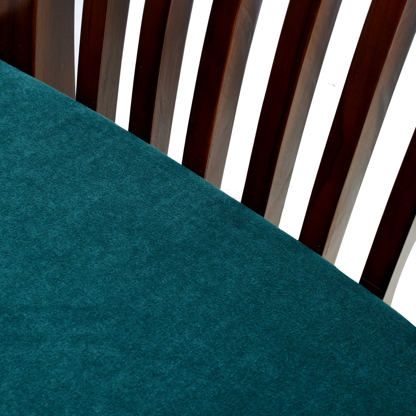 Lumber Casa Modern Teak Wood Corner Chair with Ladder Back