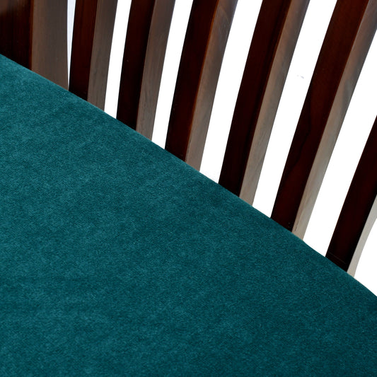 lumber casa Set of two bedroom chair compact size teak wood/ Solid Wood Living Room Chair (Finish Color - Walnut glossy, Pre-assembled)