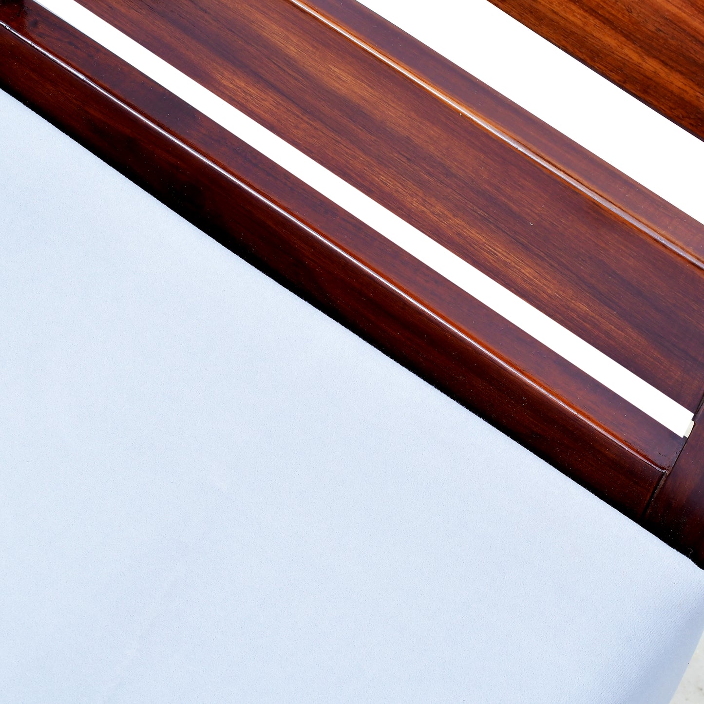 Lumber Casa Modern Teak Wood Corner Chair with Ladder Back