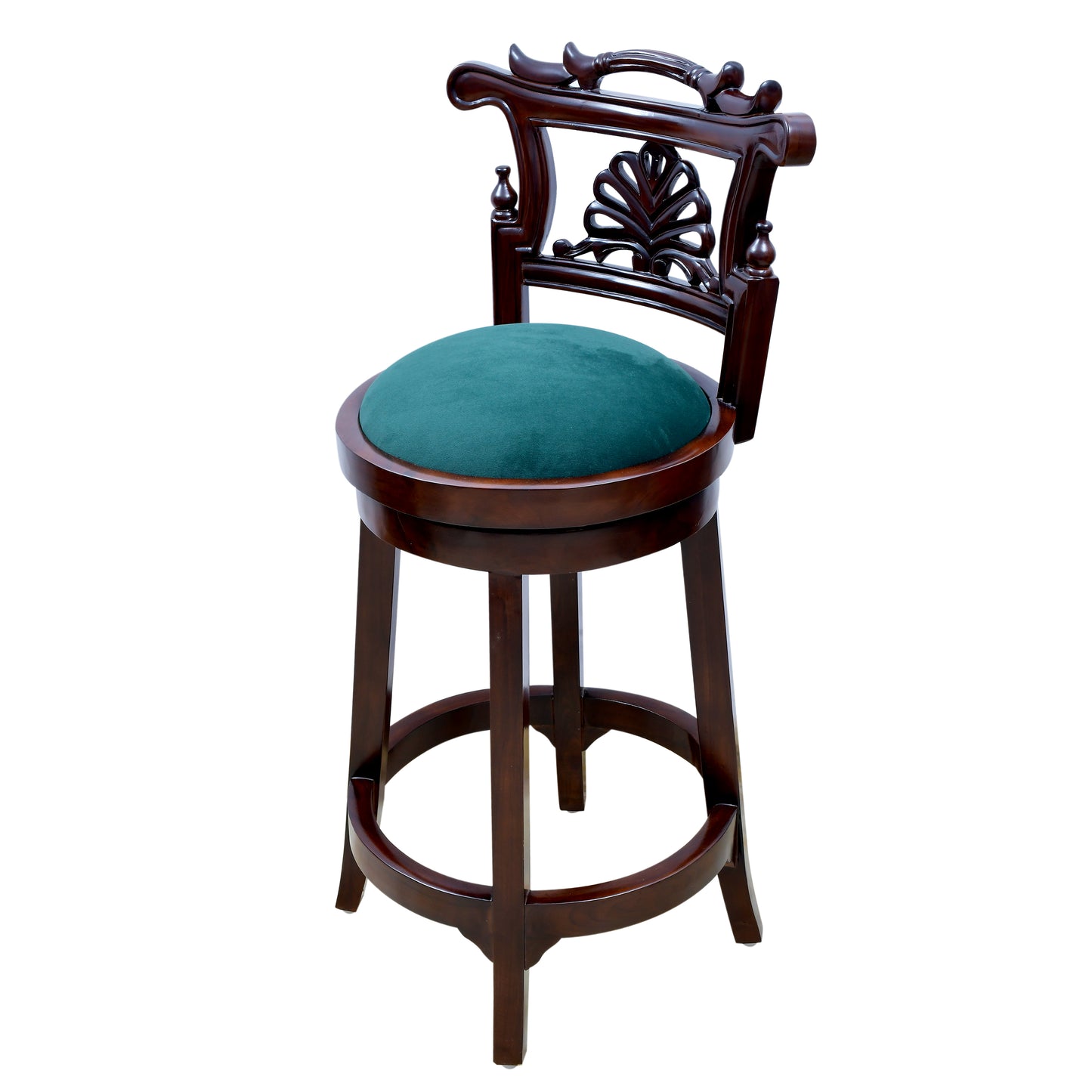 lumber casa Solid Wood Bar Chair (Finish Color - Walnut, Pre-assembled)