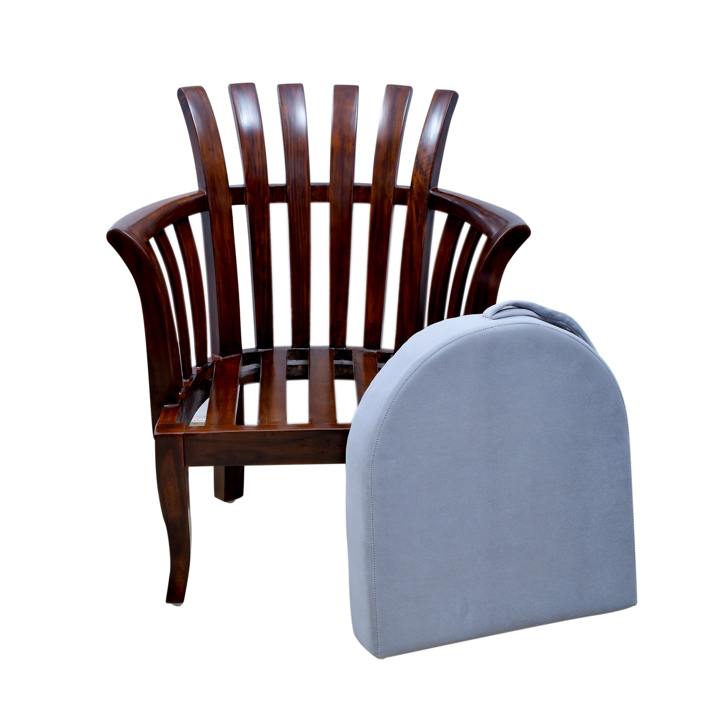 lumber casa Solid Wood Living Room Chair (Finish Color - Walnut (Antique finish), Pre-assembled)