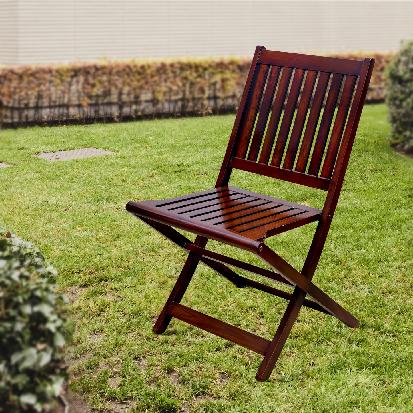 lumber casa Solid Wood Cafeteria Chair (LIGHT WALNUT SEMI MATT, Pre-assembled)