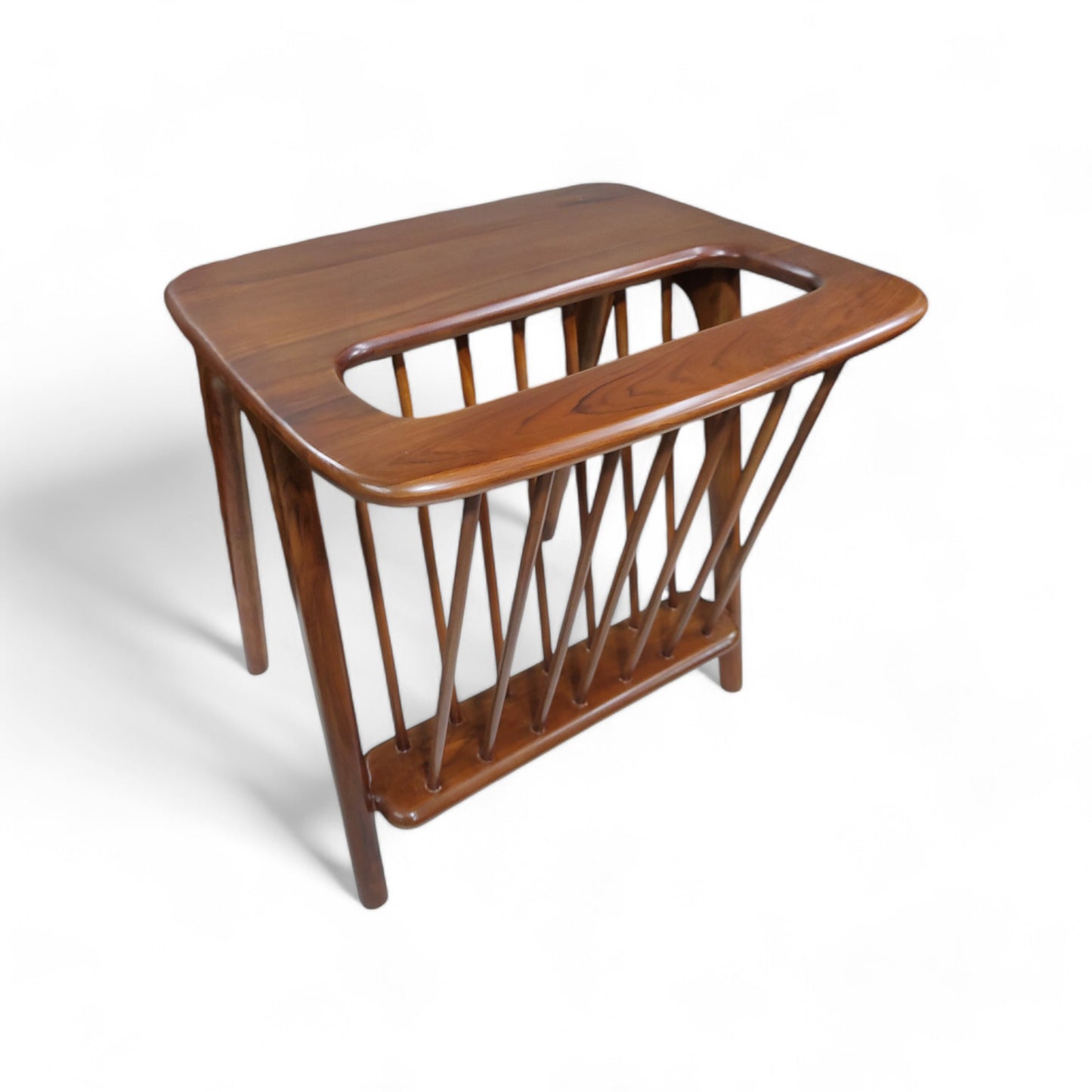 End Table a light walnut finish with beautiful grain in maxine table Solid Wood (Finish Color - light walnut, Pre-assembled)