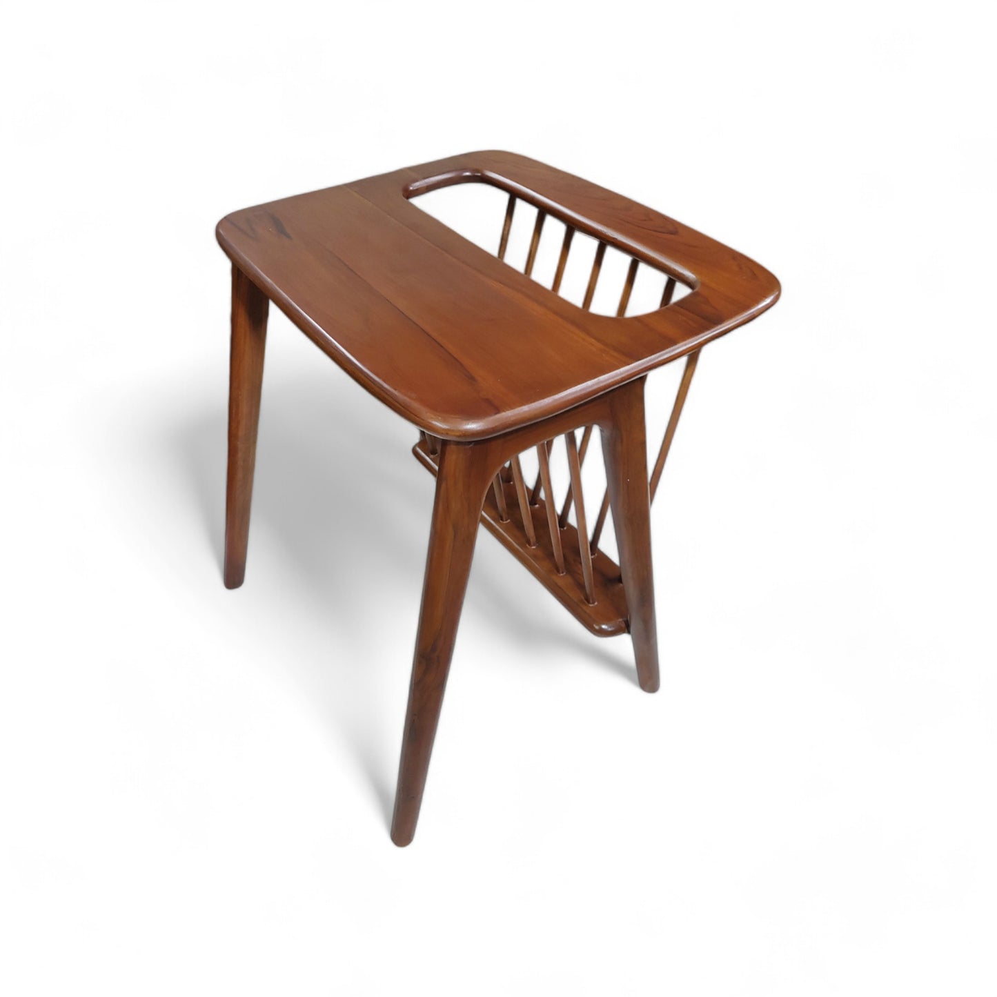 End Table a light walnut finish with beautiful grain in maxine table Solid Wood (Finish Color - light walnut, Pre-assembled)