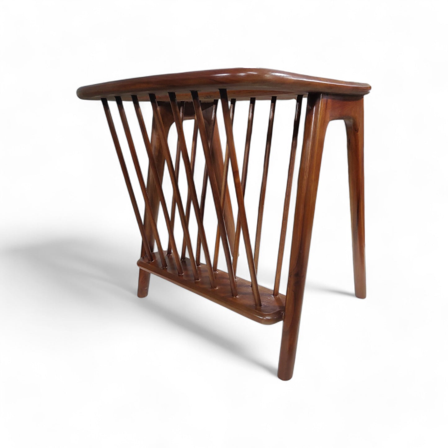 End Table a light walnut finish with beautiful grain in maxine table Solid Wood (Finish Color - light walnut, Pre-assembled)