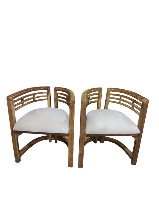 DURABLE TEAK WOOD CHAIR FOR HOME AND OFFICE SOLID WOOD LIVING ROOM CHAIR (FINISH COLOUR - TEAK WOOD , PRE-ASSEMBLED