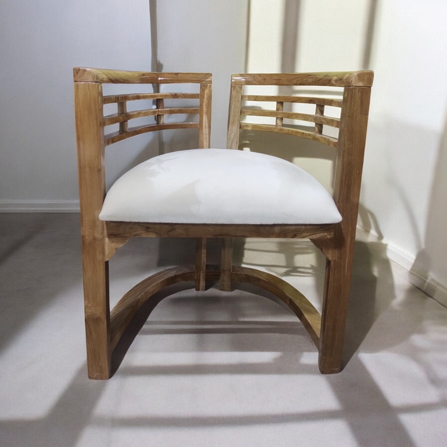 DURABLE TEAK WOOD CHAIR FOR HOME AND OFFICE SOLID WOOD LIVING ROOM CHAIR (FINISH COLOUR - TEAK WOOD , PRE-ASSEMBLED
