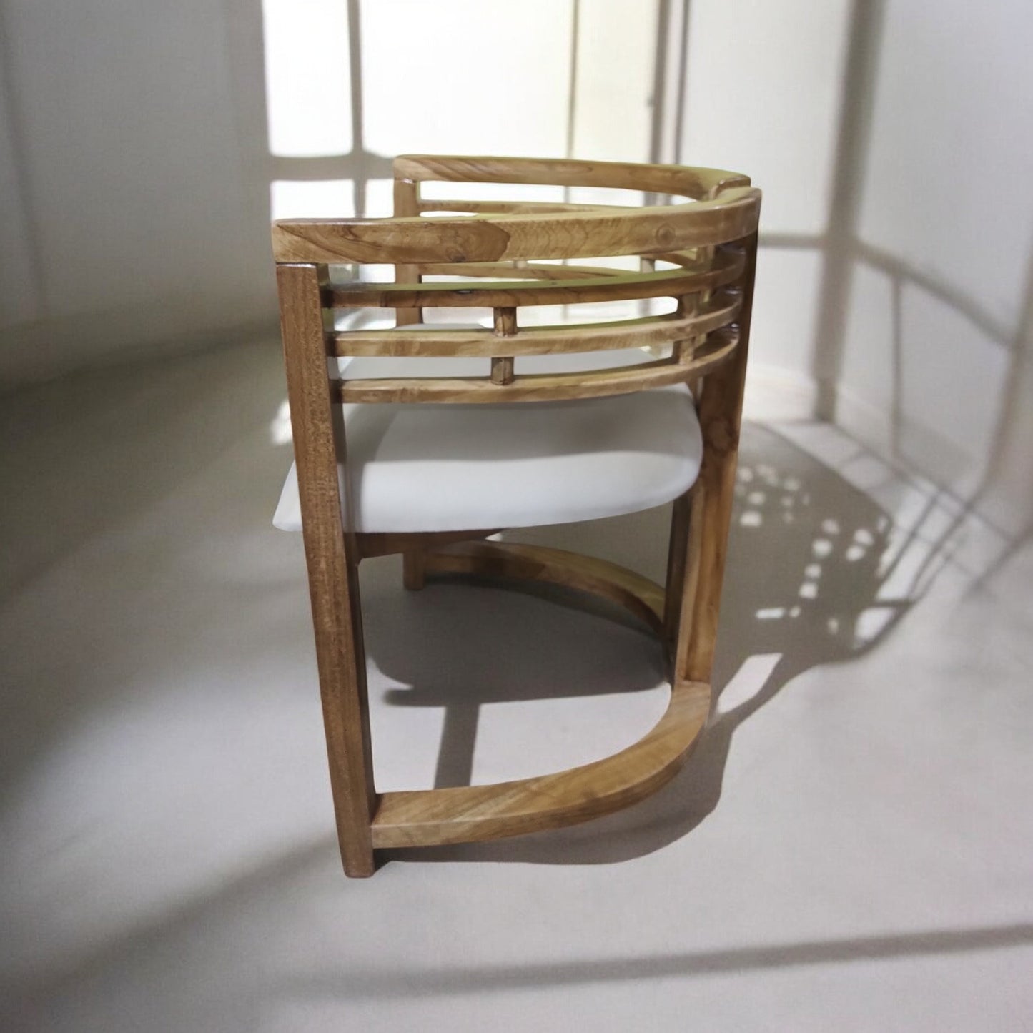 DURABLE TEAK WOOD CHAIR FOR HOME AND OFFICE SOLID WOOD LIVING ROOM CHAIR (FINISH COLOUR - TEAK WOOD , PRE-ASSEMBLED