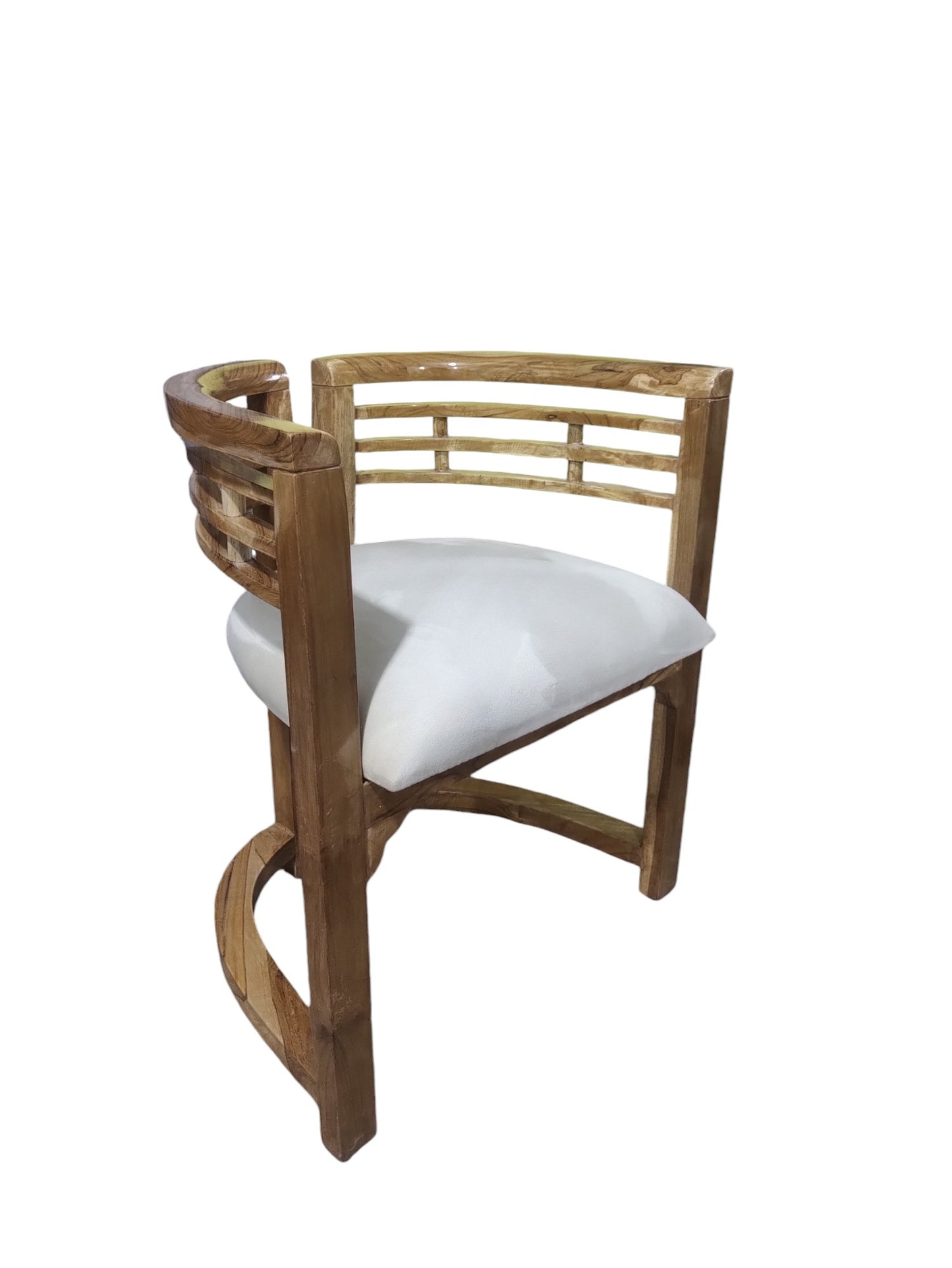 DURABLE TEAK WOOD CHAIR FOR HOME AND OFFICE SOLID WOOD LIVING ROOM CHAIR (FINISH COLOUR - TEAK WOOD , PRE-ASSEMBLED
