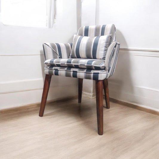 Solid Wood Living Room Chair (Finish Color - WALNUT, Pre-assembled)