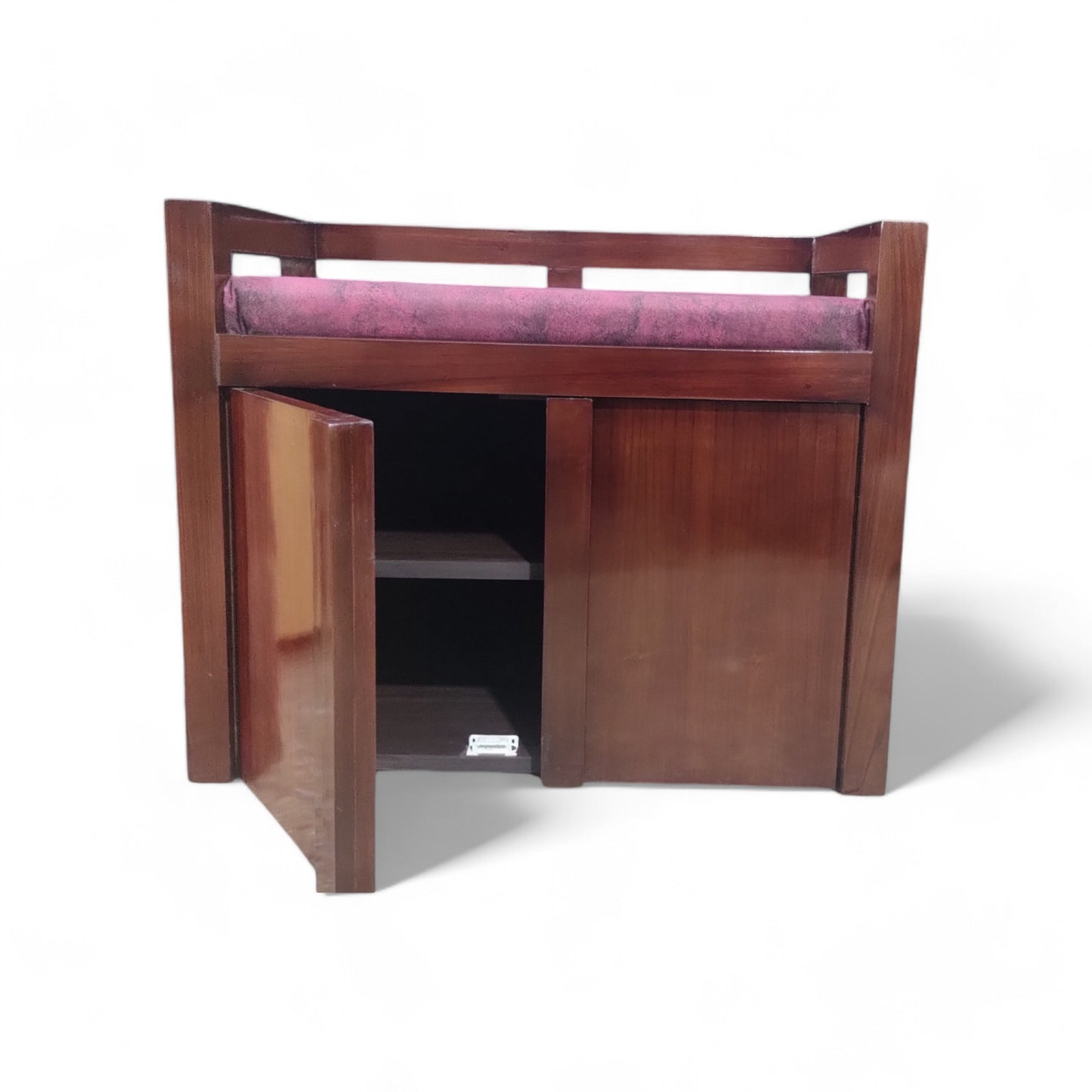 Premium Teak Wood Sethi with Storage, Melamine Finish, Elegant Design, Durable Build, Smooth Edges, Premium Matte Polish Seating Bench Furniture