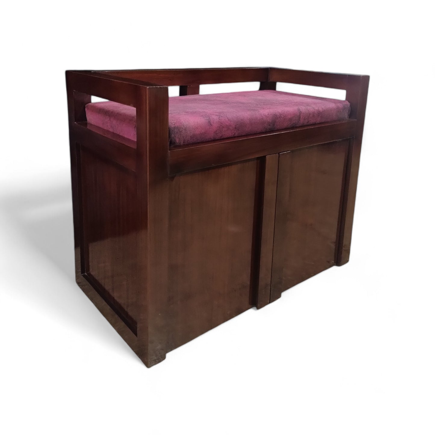 Premium Teak Wood Sethi with Storage, Melamine Finish, Elegant Design, Durable Build, Smooth Edges, Premium Matte Polish Seating Bench Furniture
