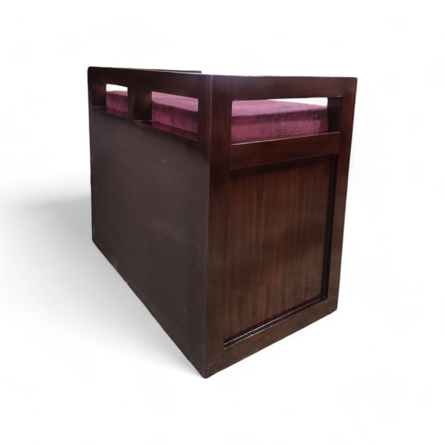 Premium Teak Wood Sethi with Storage, Melamine Finish, Elegant Design, Durable Build, Smooth Edges, Premium Matte Polish Seating Bench Furniture