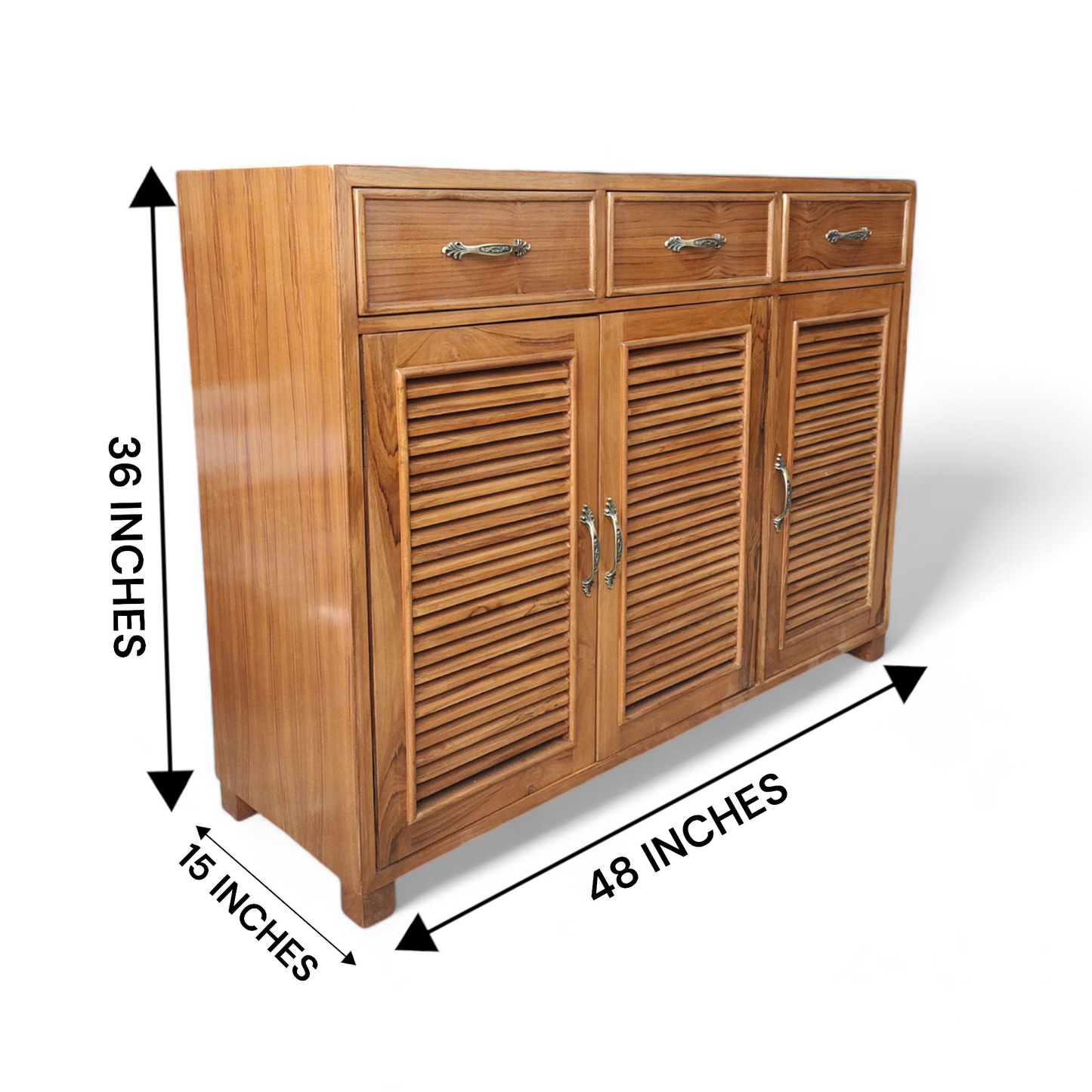 wooden shoe rack teak colour semi matt finish, solid wood shoe stand (teak 4 shelves, pre-assembled)