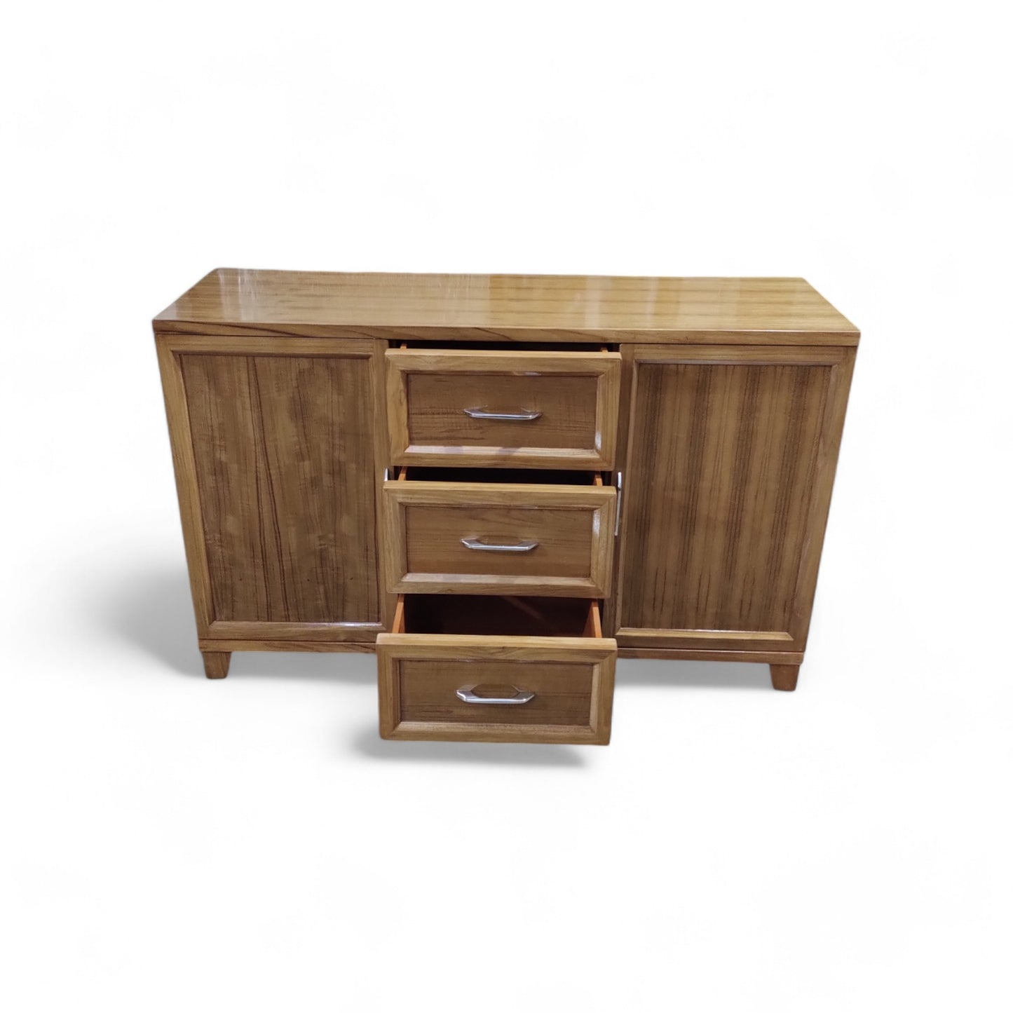 Lumber Casa Wooden Sideboard Cabinet with 3 Drawers and 2 Doors, 48x18x36 Inch