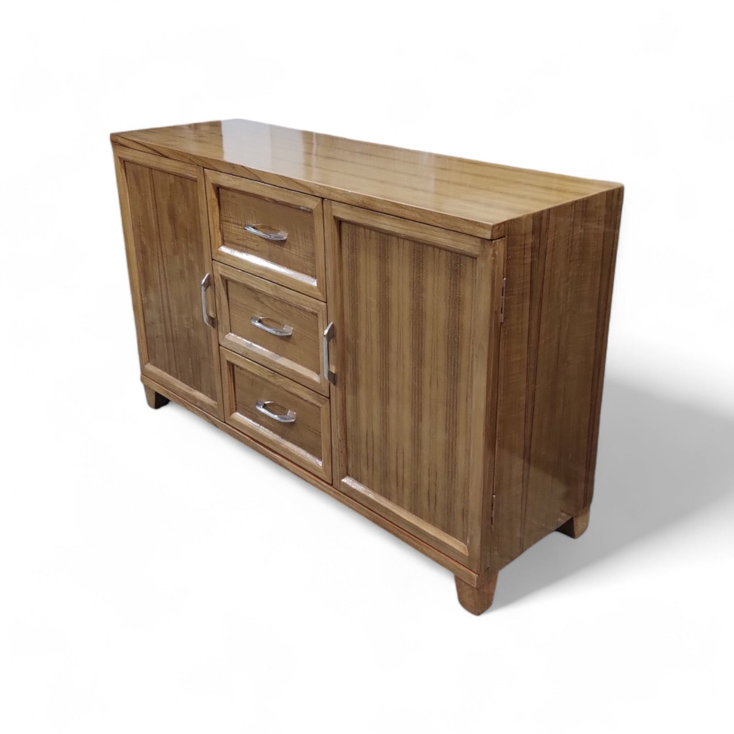 Lumber Casa Wooden Sideboard Cabinet with 3 Drawers and 2 Doors, 48x18x36 Inch