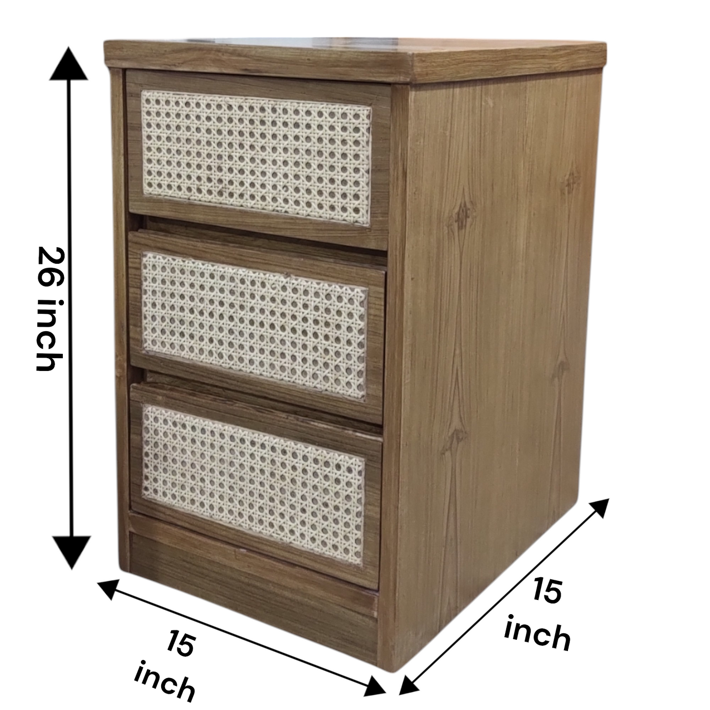 Lumber Casa Rattan Weave Storage Cabinet