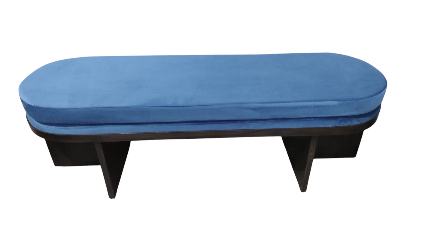 wooden sofa bench from Lumber Casa, a perfect blend of contemporary design and everyday comfort. Fabric 2 Seater Sofa (Finish Color - dark walnut, Pre-assembled)