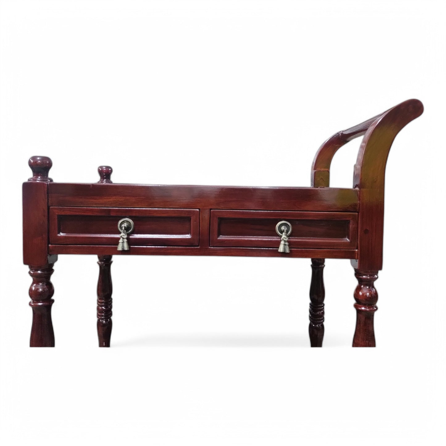 Wooden Bar Trolley with 2 Drawers