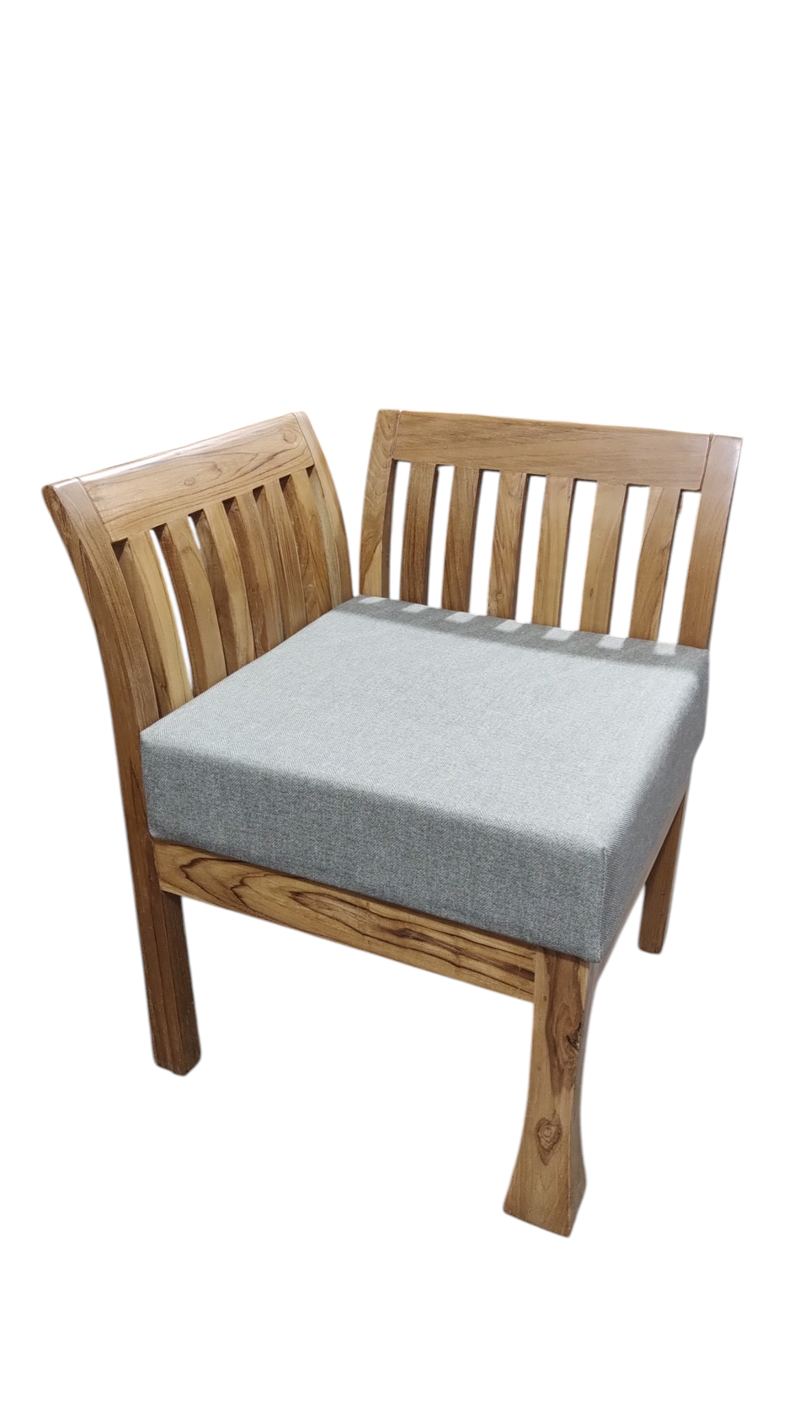 living space with this masterfully crafted corner accent chair Solid Wood Living Room Chair (Finish Color - LIGHT WALNUT, Pre-assembled)
