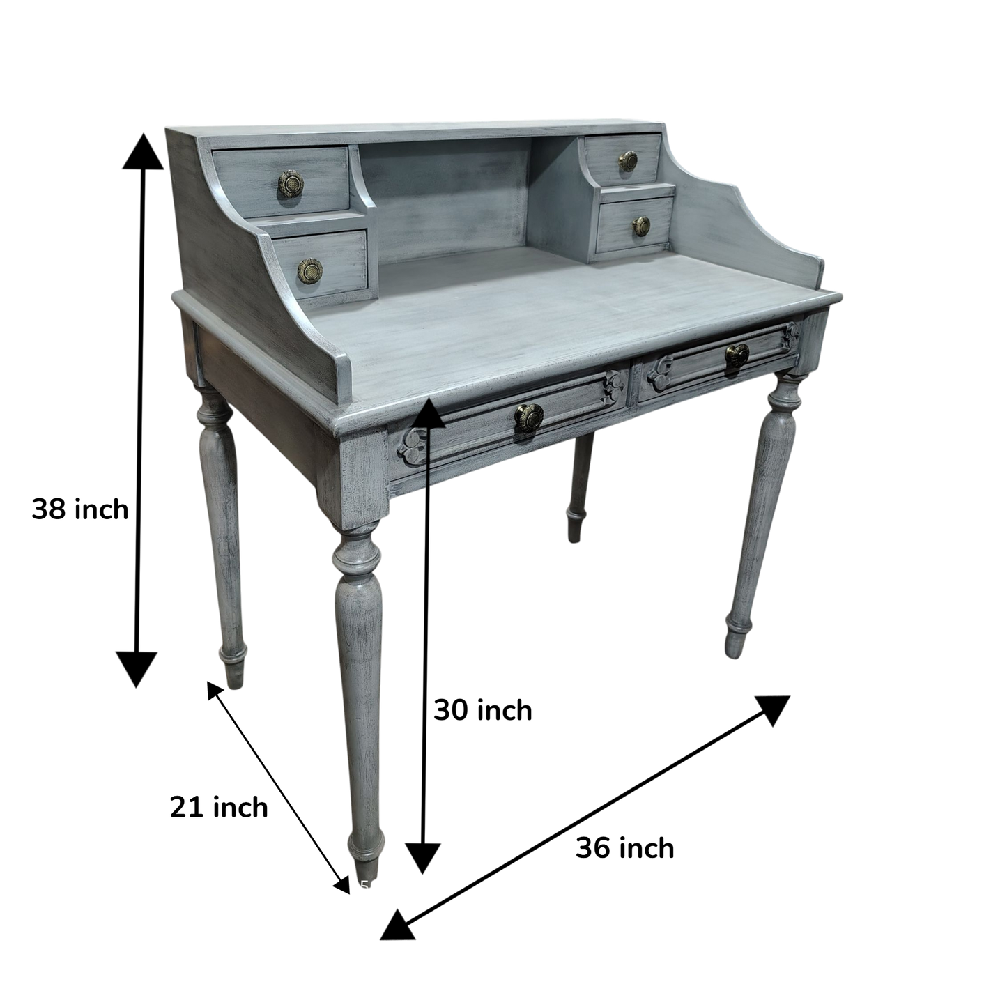 study table Solid Wood Study Table (Free Standing, Finish Color - matt, Pre-assembled)