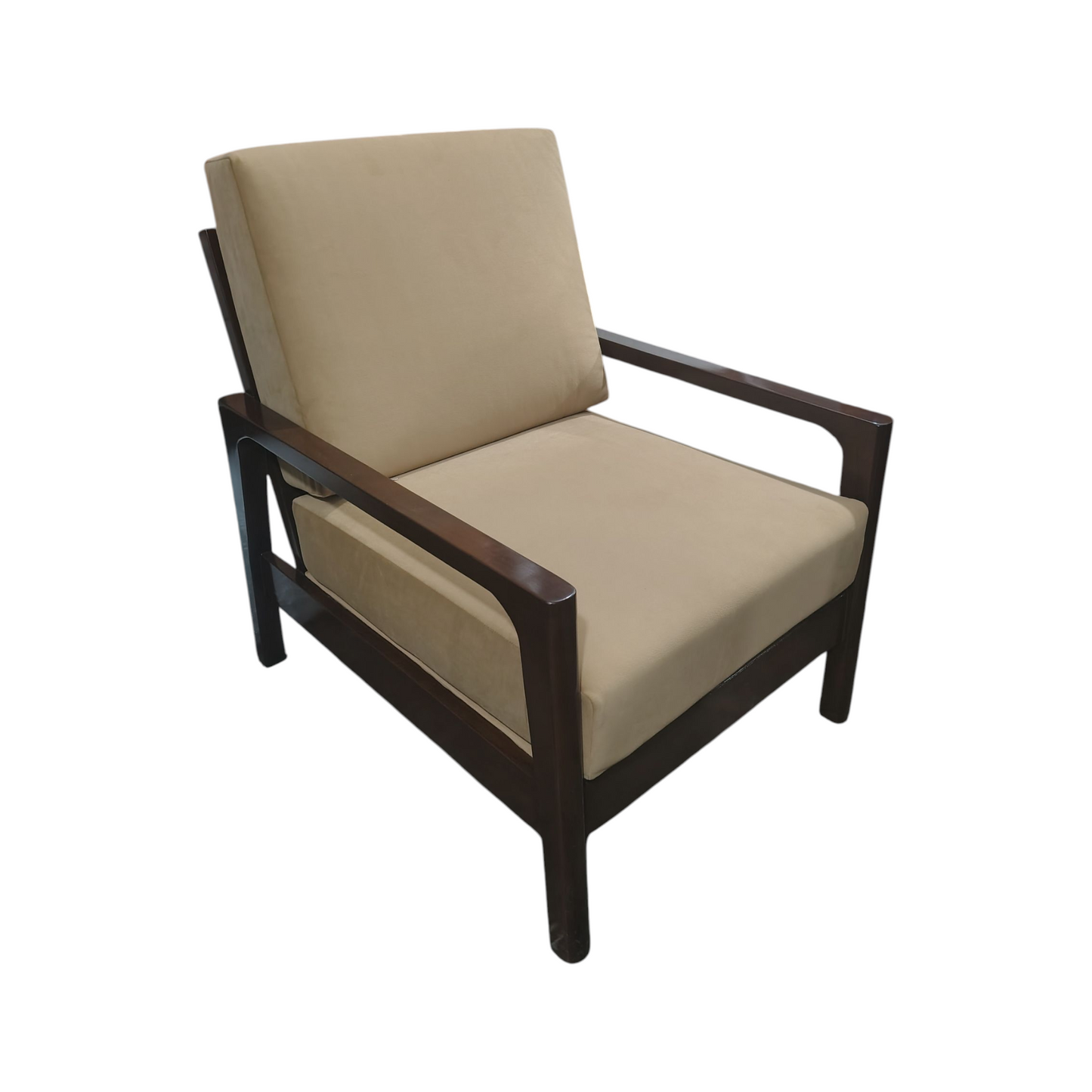 easy chair Solid Wood Living Room Chair (Finish Color - semi matt, Pre-assembled)