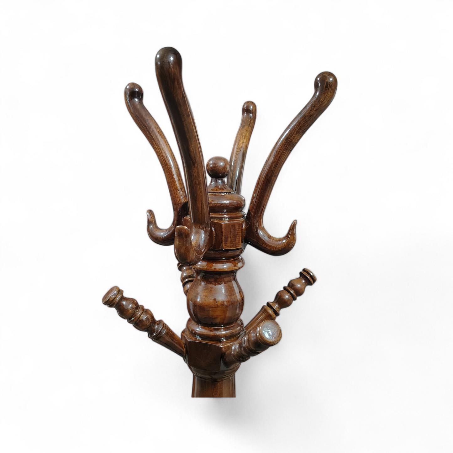 solid wood coat and umbrella stand (finish colour - teak colour semi matt finish, pre assembled