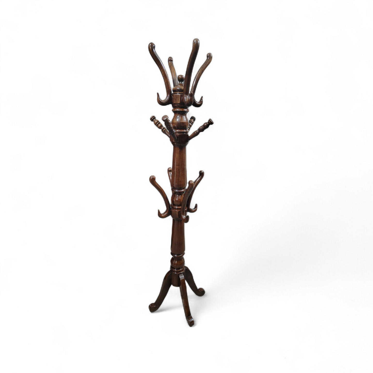 solid wood coat and umbrella stand (finish colour - teak colour semi matt finish, pre assembled