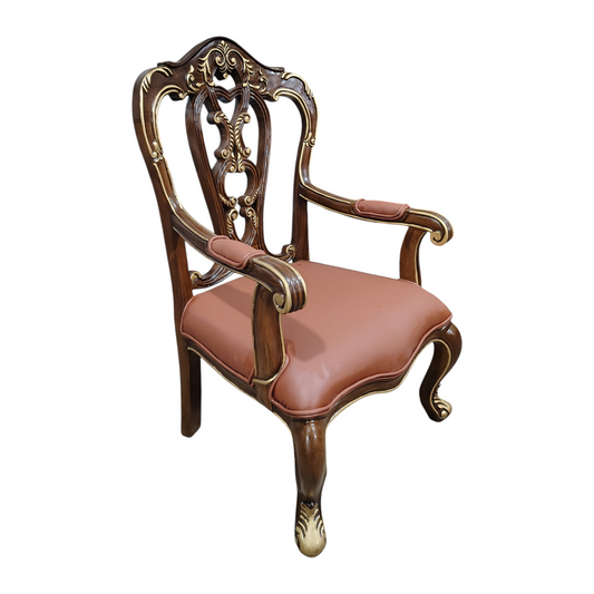 Solid Wood Living Room Carving Chair