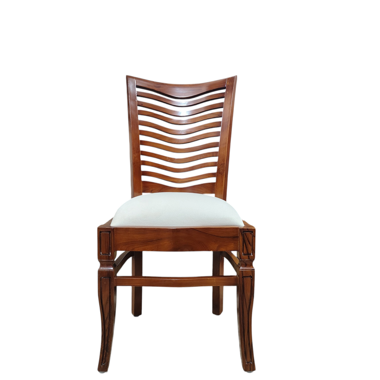 LUMBER CASA Teak Wood Living Room Chair, Natural Finish Solid Wood Living Room Chair (Finish Color - WALNUT, Pre-assembled)