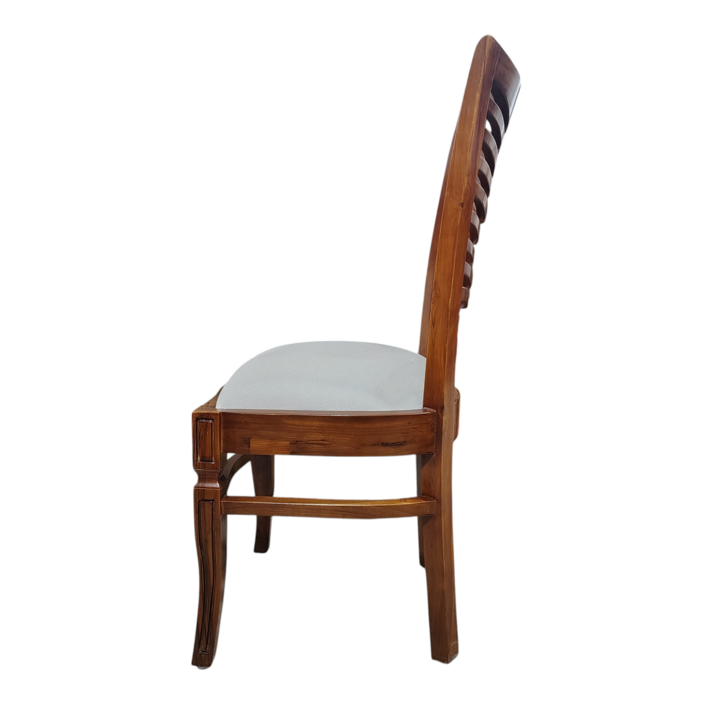 LUMBER CASA Teak Wood Living Room Chair, Natural Finish Solid Wood Living Room Chair (Finish Color - WALNUT, Pre-assembled)